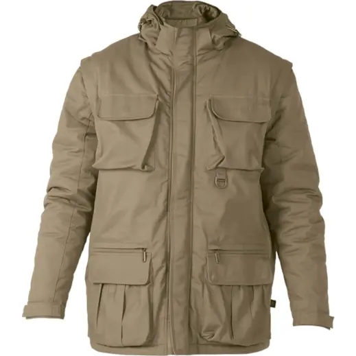 Mens Heritage 2-In-1 Hunters Jacket Khaki Front Jacket